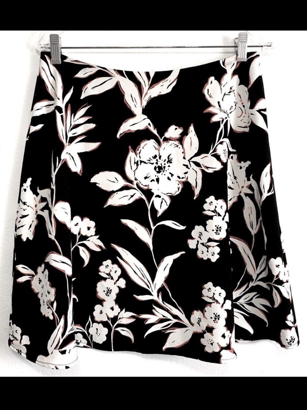 White House Black Market Floral Print Skirt